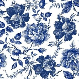 Декупажна хартия Blue Roses Flowers 3 листа с размер 31 х 32 см всеки лист
