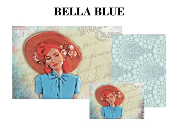 Декупажна хартия Bella Blue комплект от 3 хартии
