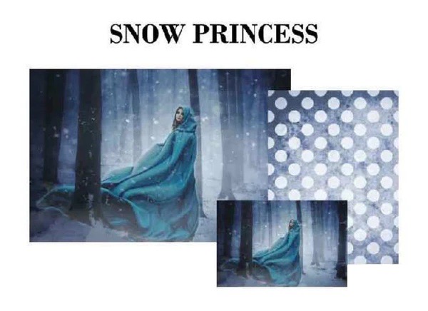 Декупажна хартия Snow Princess комплект от 3 хартии