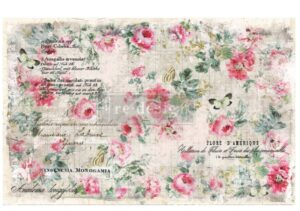 Декупажна хартия Redesign Flower wallpaper 48.3 х 76.2 см