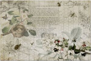Декупажна хартия Antique Bee Botanical 50.80 х 76.20 см