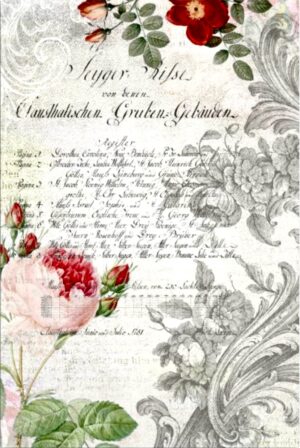 Декупажна хартия Roses, Engraved Scrolls & Script 50.80 х 76.20 см