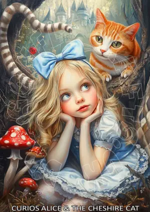 Декупажна хартия Curios Alice & the Cheshire Cat Rice Paper - A2