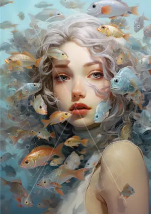 Декупажна хартия Fish Angel 1 Rice Paper - A2