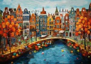 Декупажна хартия Folkart Amsterdam Rice Paper - A2